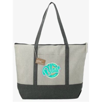 Repose 10 Oz. Recycled Cotton Zippered Tote Bag-1