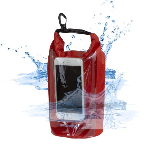 7" W x 11" H "The Navagio" 2.5 Liter Water Resistant Dry Bag With Clear Pocket Window-5