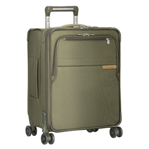 Briggs & Riley™ Baseline International Carry-On Expandable Wide-Body Spinner Bag (Olive)-1