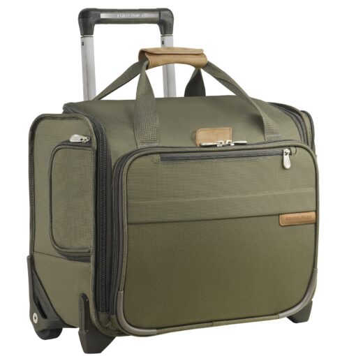 Briggs & Riley™ Baseline Rolling Cabin Bag (Olive)-1