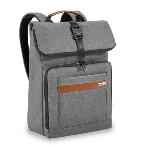 Briggs & Riley™ Kinzie Street Medium Foldover Backpack (Grey)-1