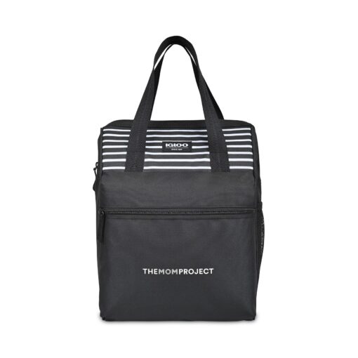 Igloo® Leftover Essentials Backpack Cooler - Black & White Stripes-1