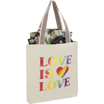 Rainbow Recycled 6 Oz. Cotton Convention Tote Bag-1