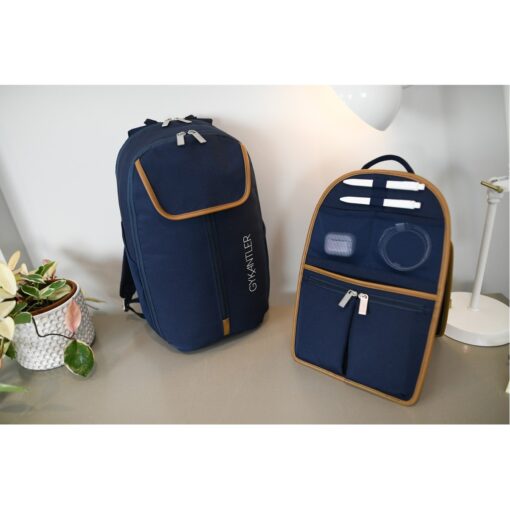 Mobile Office Hybrid Laptop Backpack - Navy Heather-10