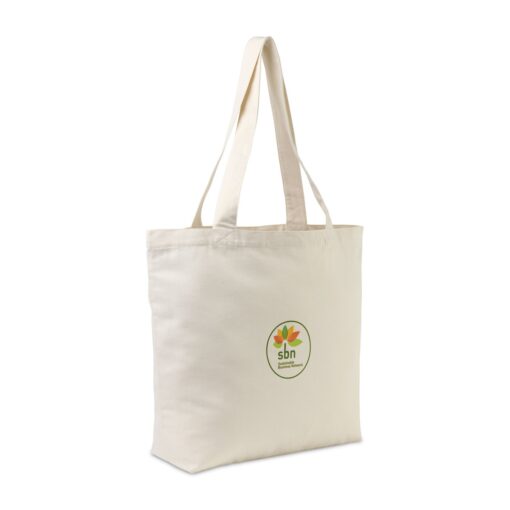 AWARE™ Recycled Cotton Shopper Tote Bag with Interior Zip Pocket - Natural-4