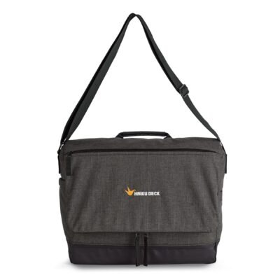 Heritage Supply Tanner Laptop Messenger Bag - Charcoal Heather-Black-1