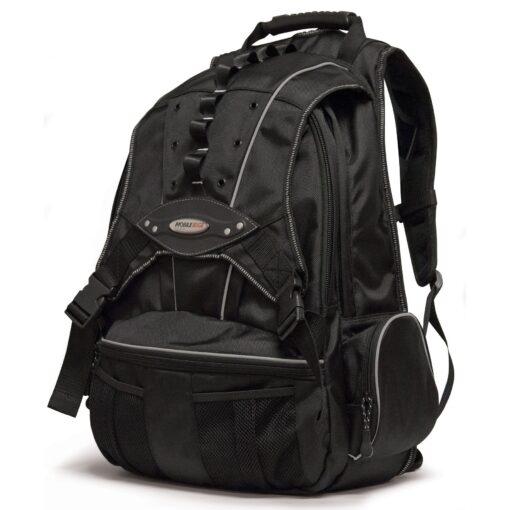 Premium Backpack - Black with Silver Trim-1