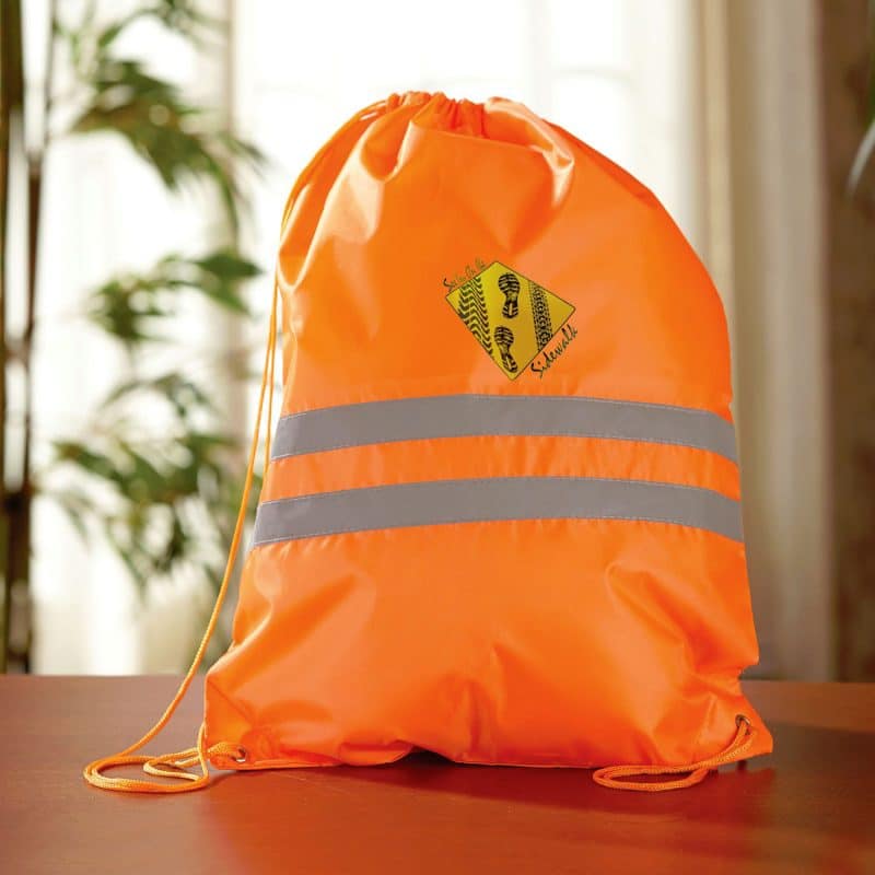 Reflective Drawstring Backpack - 3