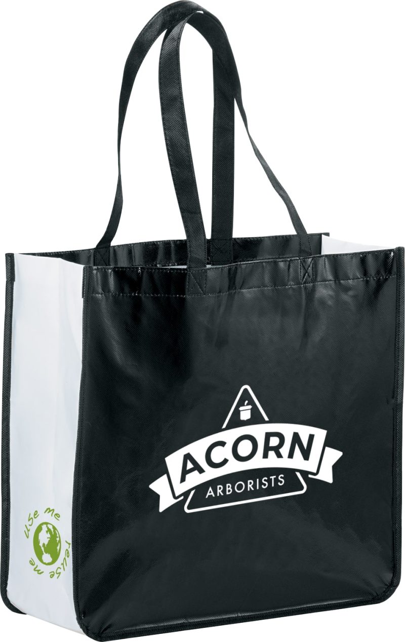 Gloss-Laminated-Non-Woven-Shopper-Tote-SM-5995 Gloss Laminated Non-Woven Shopper Tote
